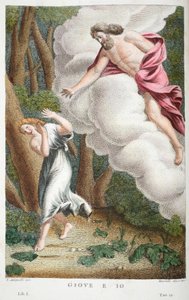 Jove in Love with Io, Book I, Illustration from Ovid